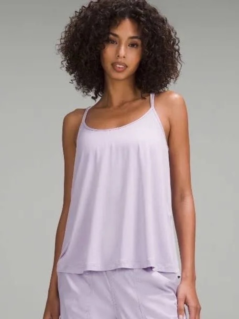 Lululemon Modal Silk-Blend Spaghetti Strap Tank Top - Lilac Ether